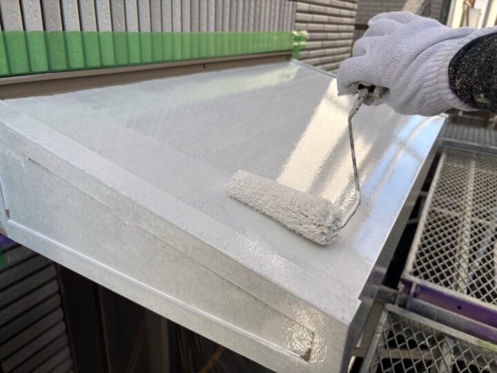 付帯部 板金部サビ止め塗布作業