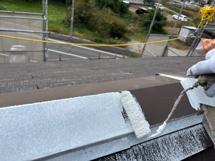 屋根 塗布作業