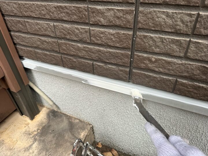 付帯部 錆止め塗布作業