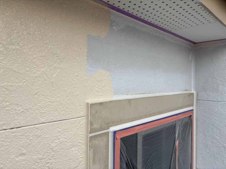 外壁 中塗り作業