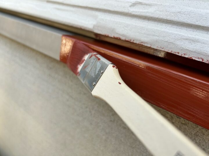 付帯部 板金部サビ止め塗布作業