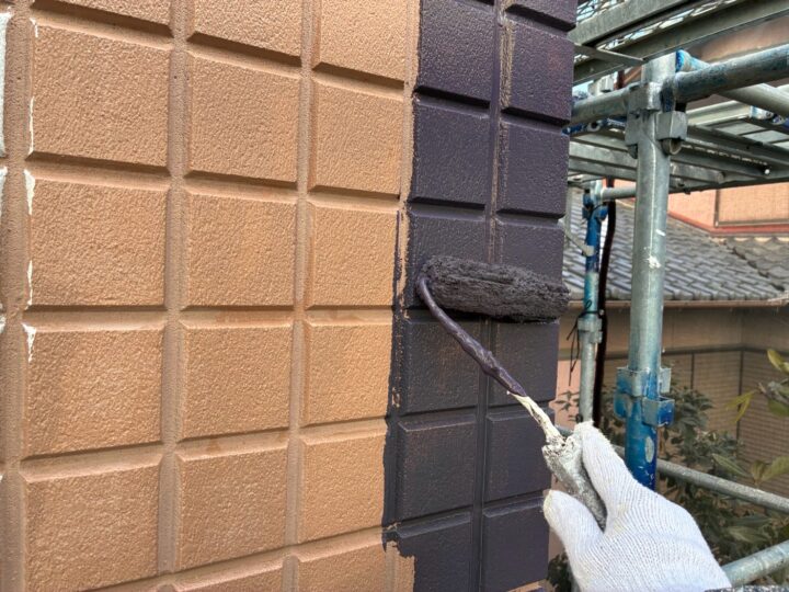 外壁 中塗り作業