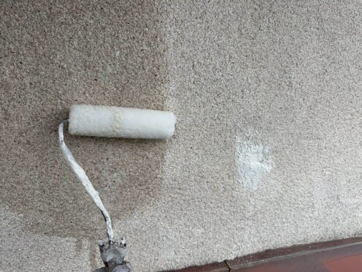 モルタル壁 下塗り作業