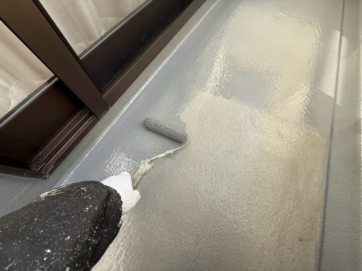 ベランダ防水作業