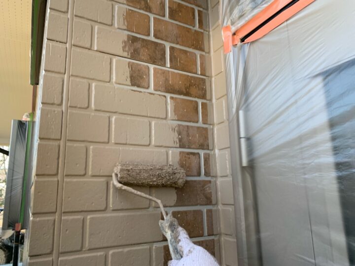 外壁 中塗り作業