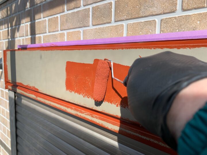 付帯部 板金部サビ止め塗布作業