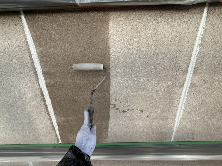 外壁 下塗り作業