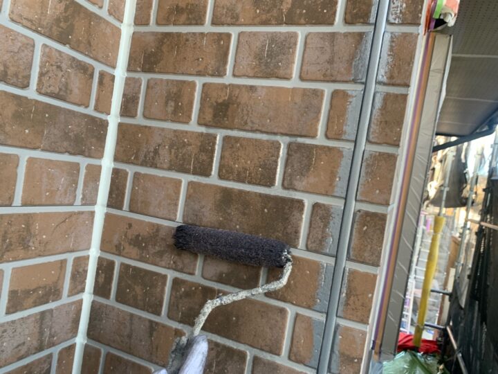 外壁 下塗り作業