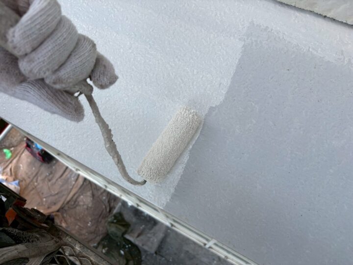 付帯部 錆止め塗布作業