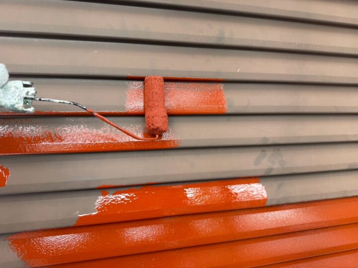 付帯部 錆止め塗布作業