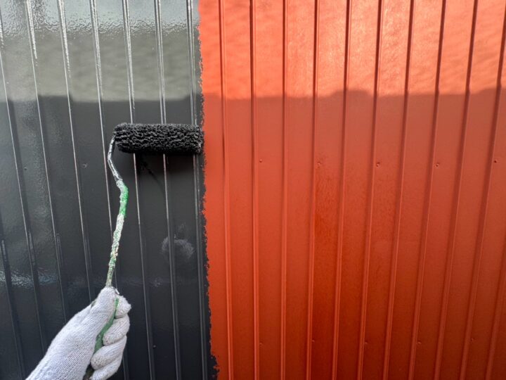 外壁 中塗り作業