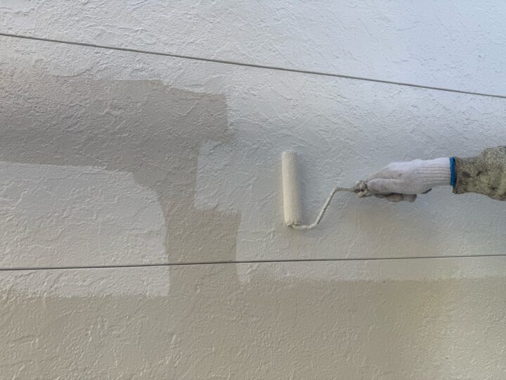 外壁 中塗り作業