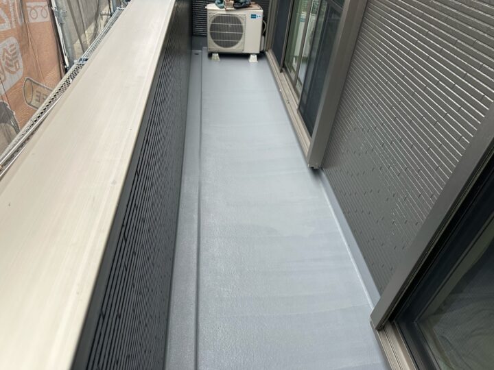 ベランダ防水作業