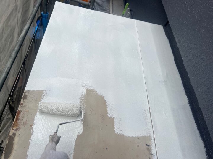 付帯部 サビ止め塗布作業