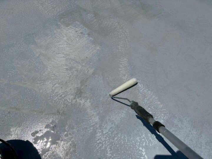 ベランダ防水作業
