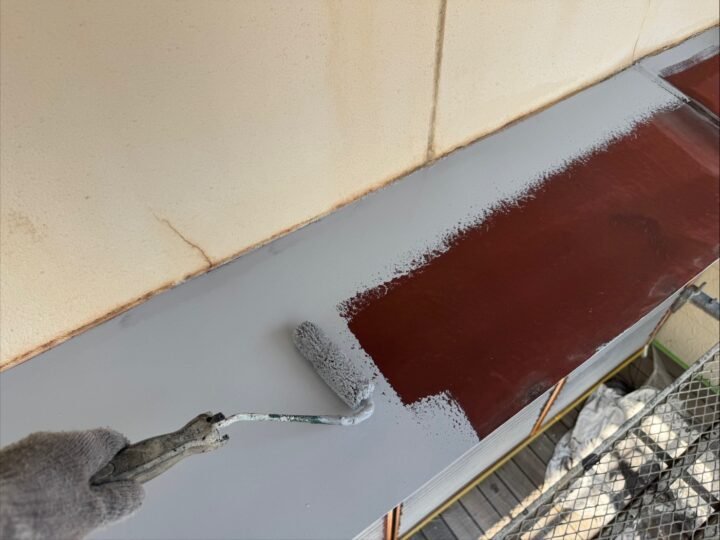 付帯部 サビ止め塗布作業