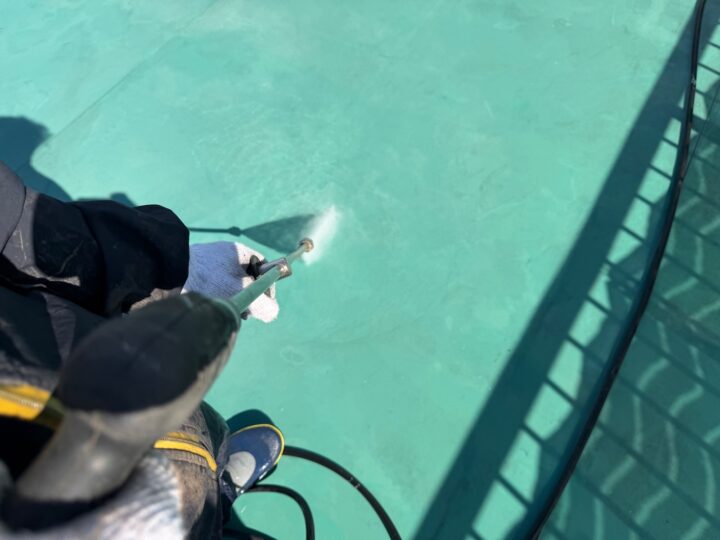 ベランダ防水作業
