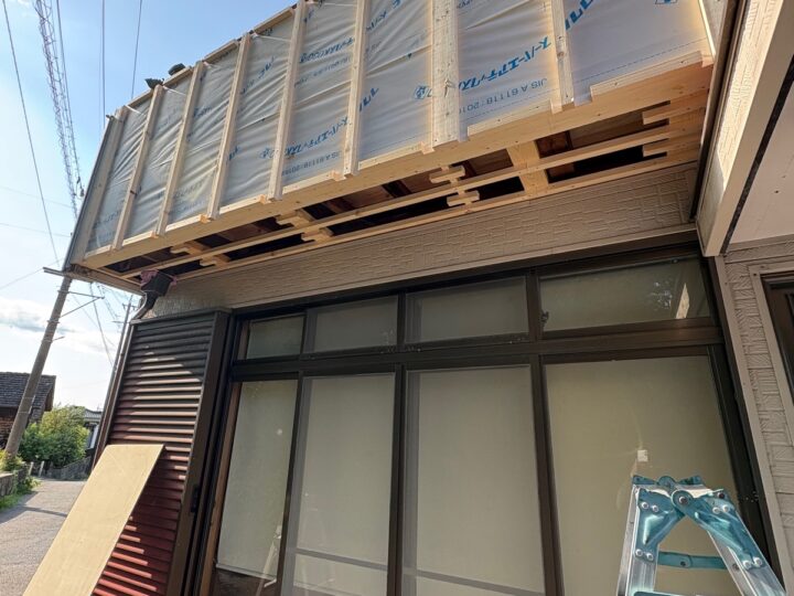 ベランダ下地造作作業