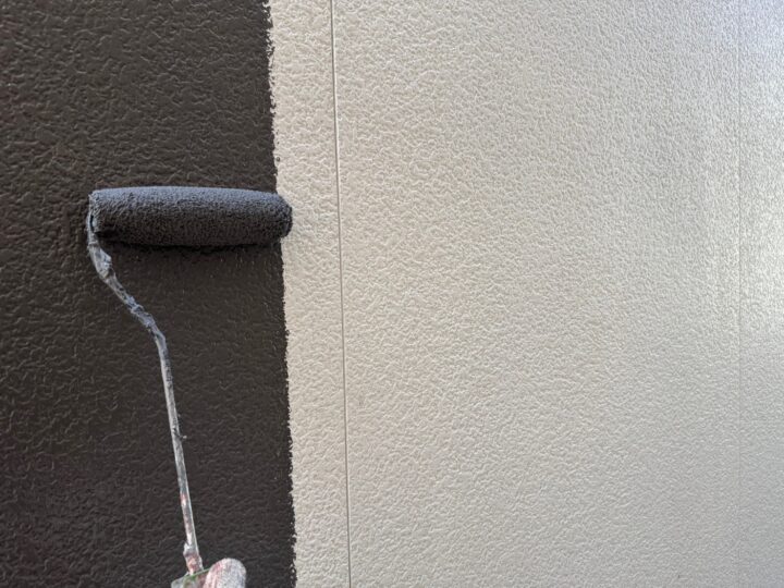 外壁 中塗り作業