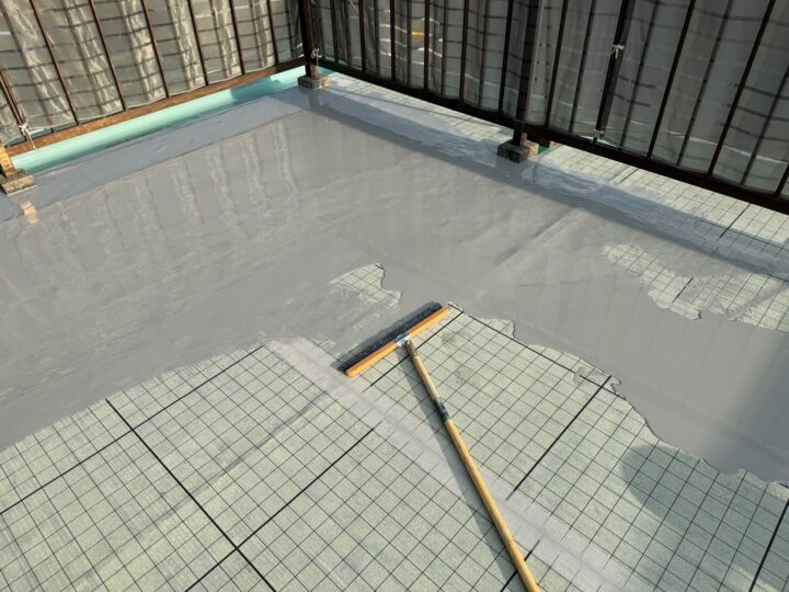 ベランダ防水作業