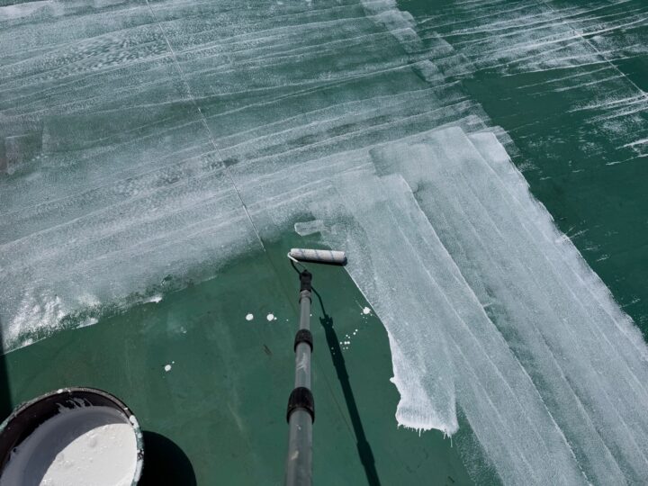 ベランダ防水作業