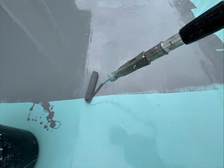 ベランダ防水作業