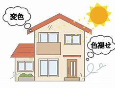 外壁劣化症状：変色・色あせ